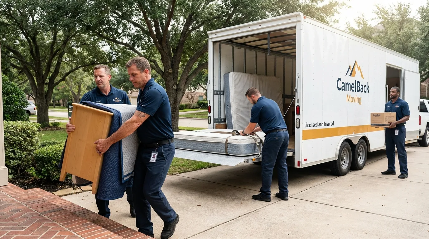 Crew loading residential truck for cross-state move from Wurtsboro, NY