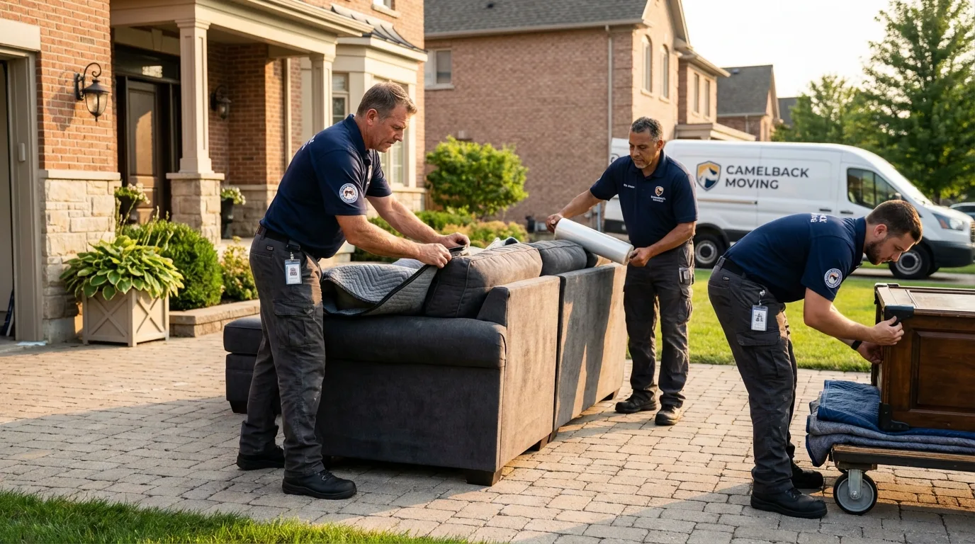 Large estate moving crew wrapping furniture in Wurtsboro, NY