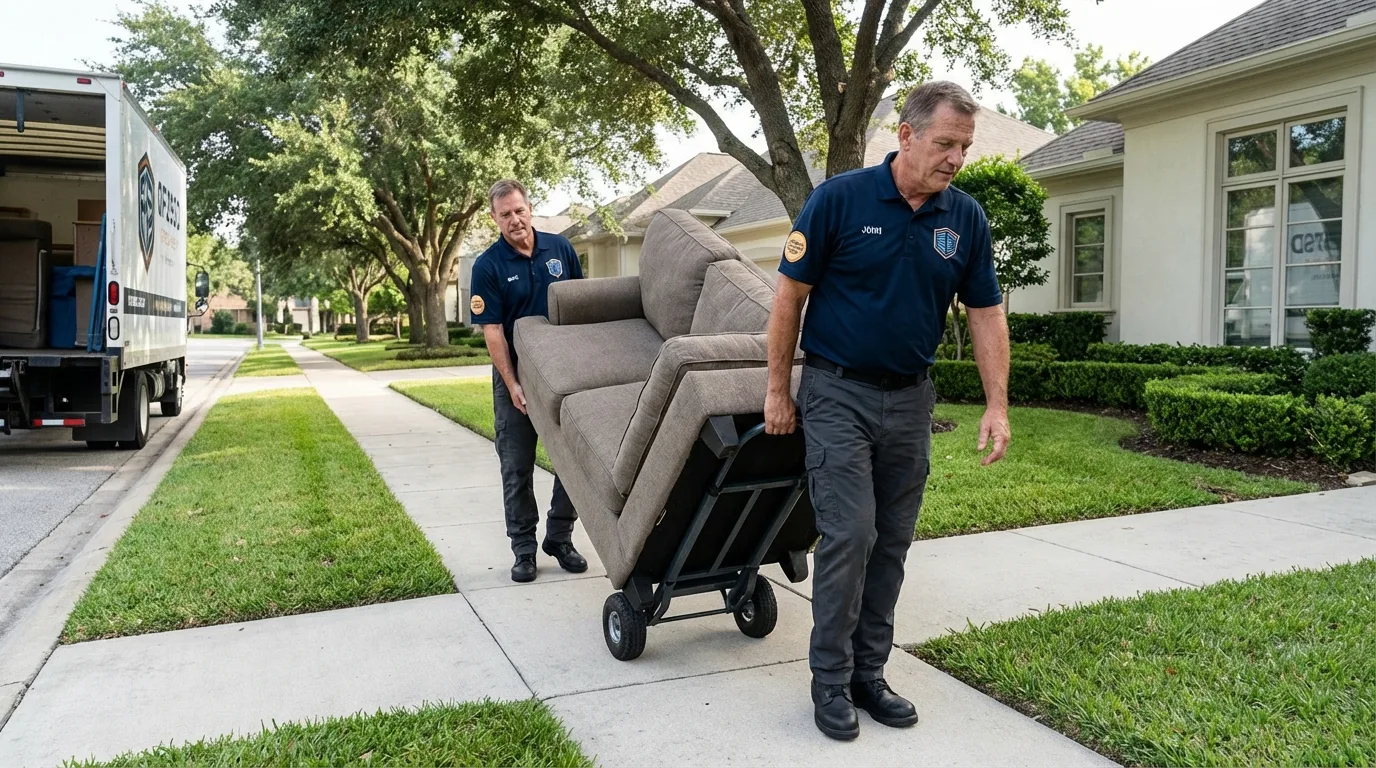 Local residential moving crew loading furniture in Wurtsboro, NY